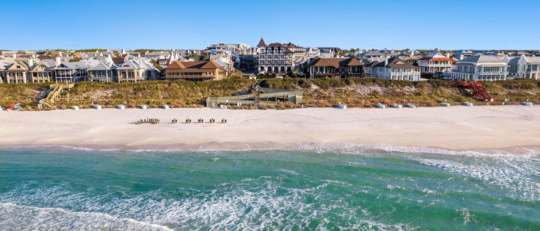 Aerial View of Rosemary Beach 30A Florida 