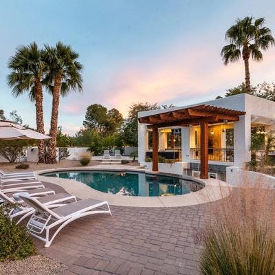 View of a private pool at a Scottsdale vacation rental.