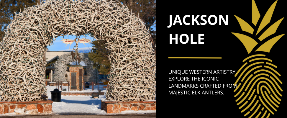 A group of people uncovering the nearby gems of Jackson Hole, such as the George Washington Memorial Park and Elk Antler Arches