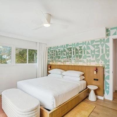Bedroom view at an Anna Maria Island vacation rental.