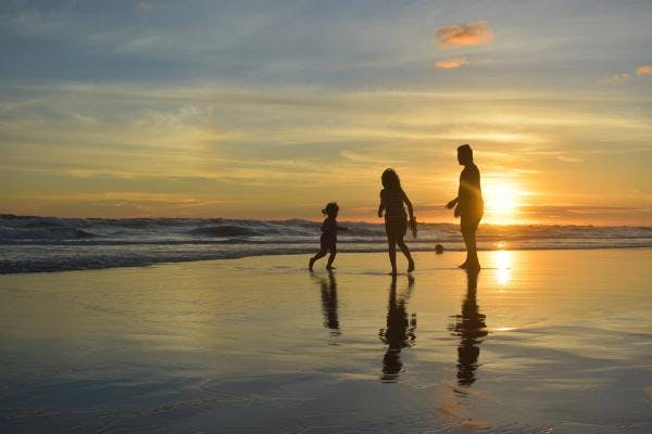 sunset beach family