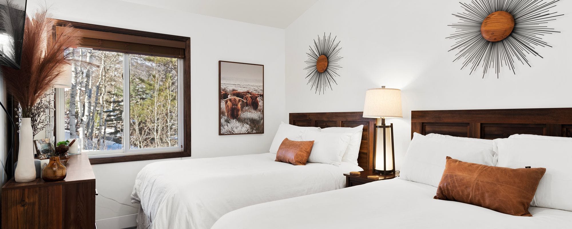 Beautifully decorated bedroom at a Snowmass Vacations rental home