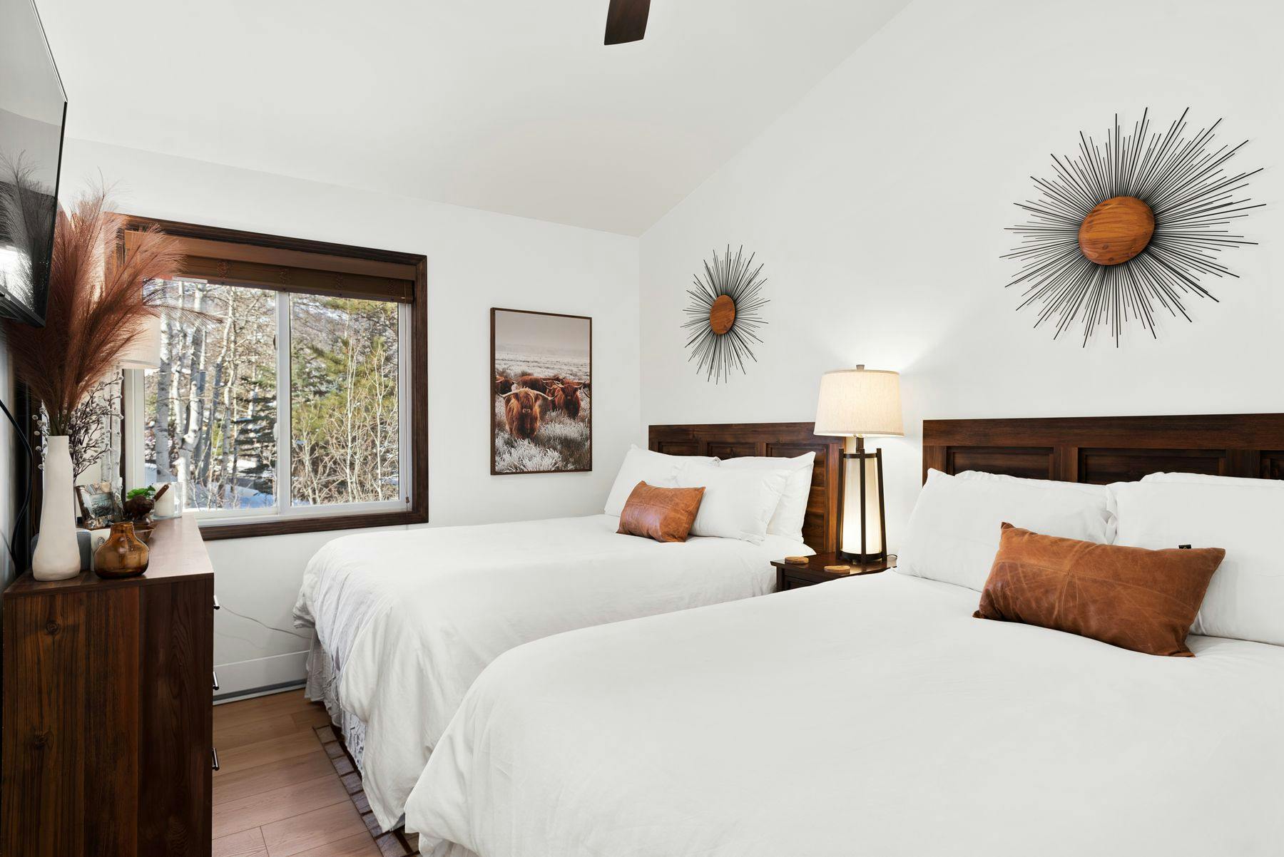 Beautifully decorated bedroom at a Snowmass Vacations rental home