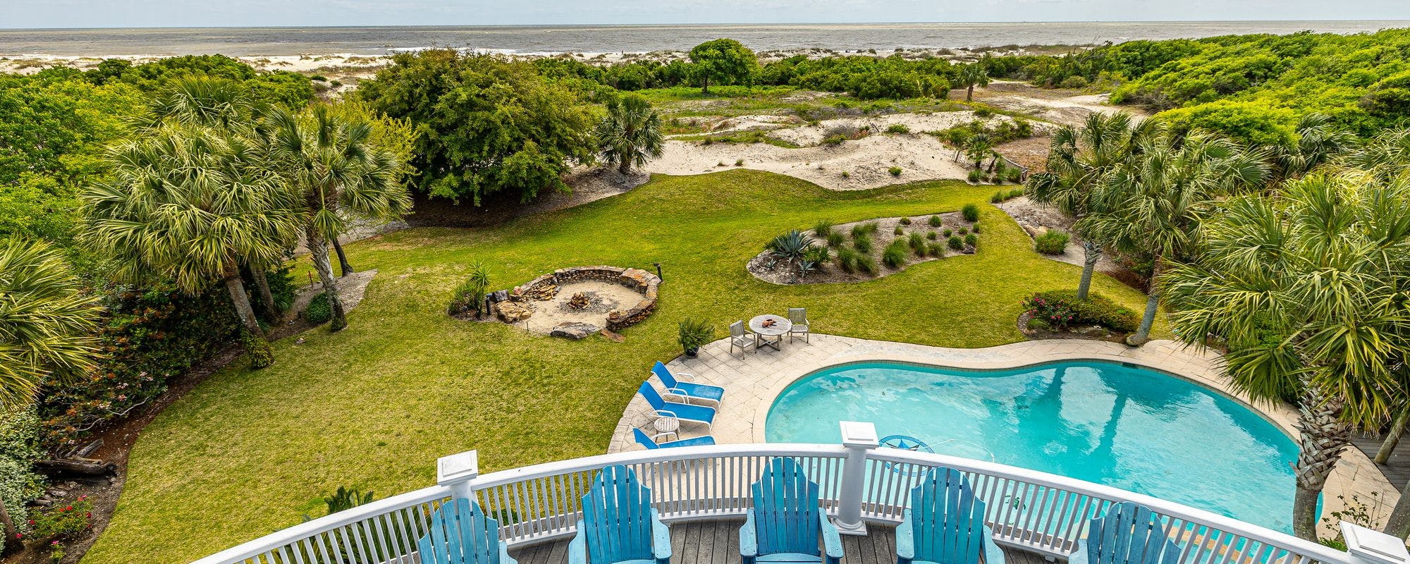 Oceanfront vacation rental home with private pool in St. Simons Island