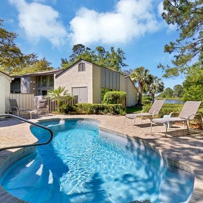 Private pool at a Hilton Head Island vacation rental.