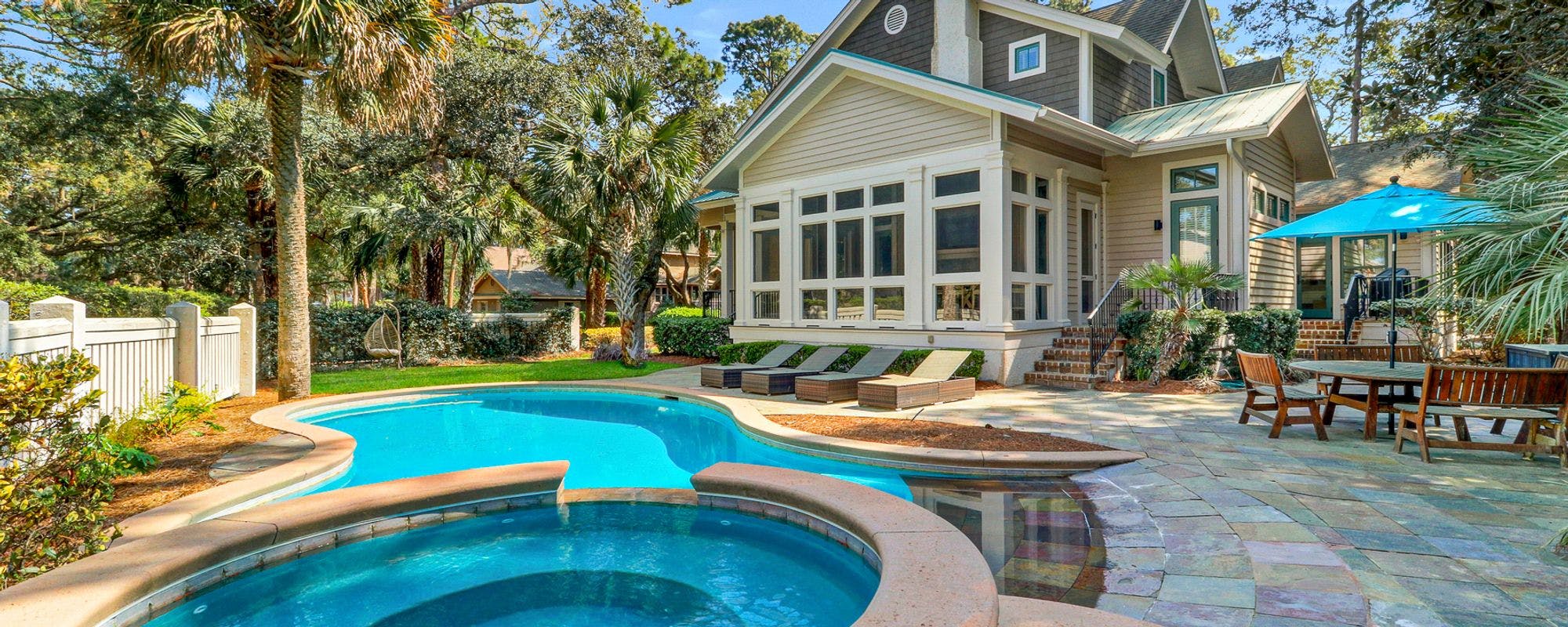 Vacation rental home with pool and hot tub