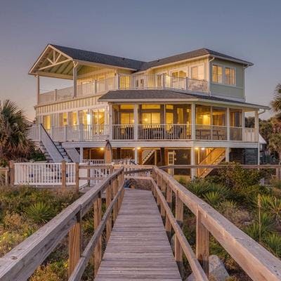 Oceanfront vacation rental on Folly Beach.