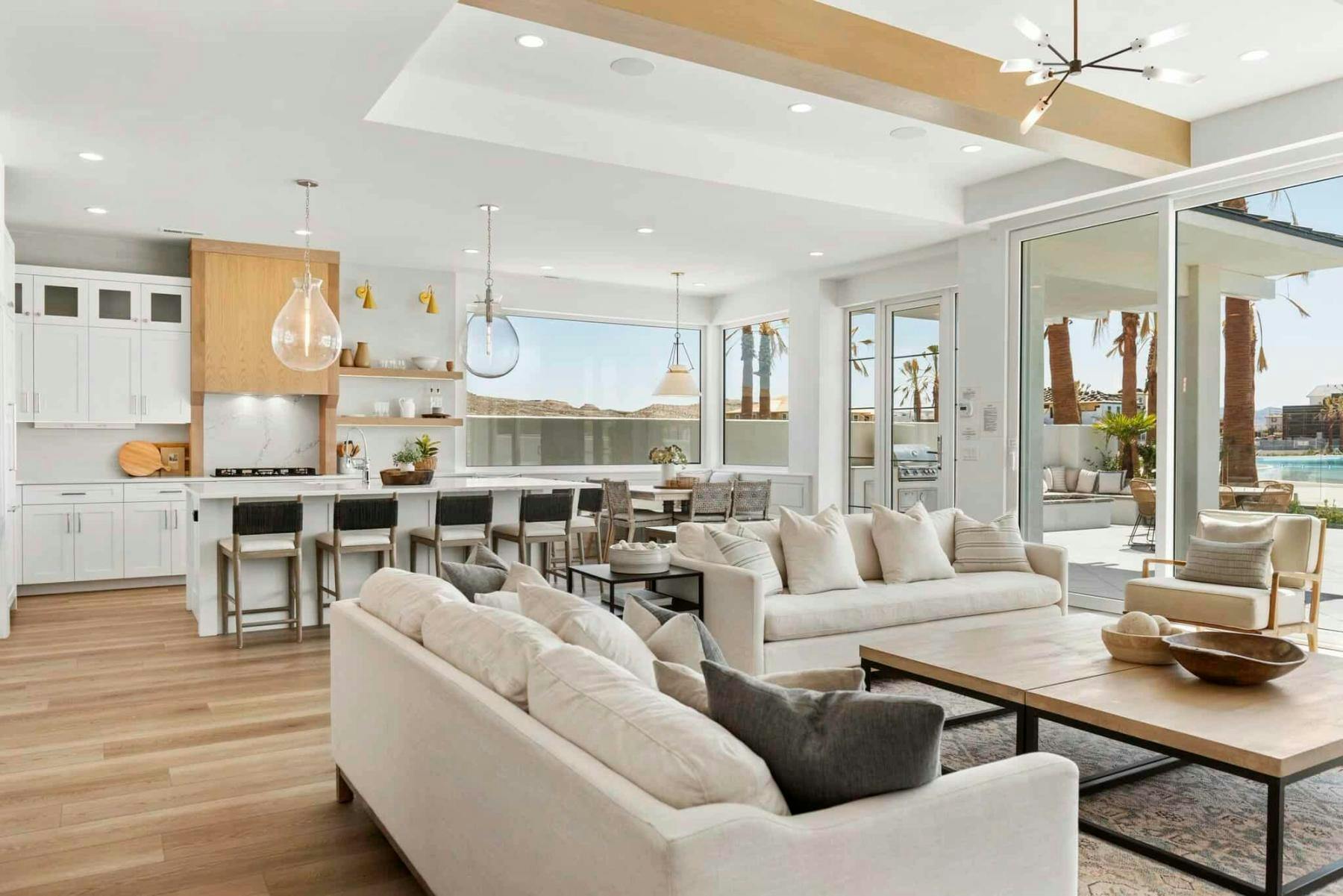 Luxury indoor living space at St. George Utah vacation rental