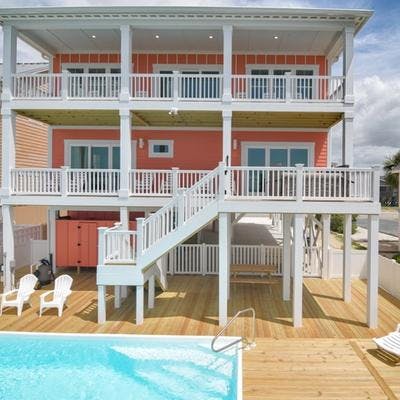 Oceanfront vacation rental with private pool.