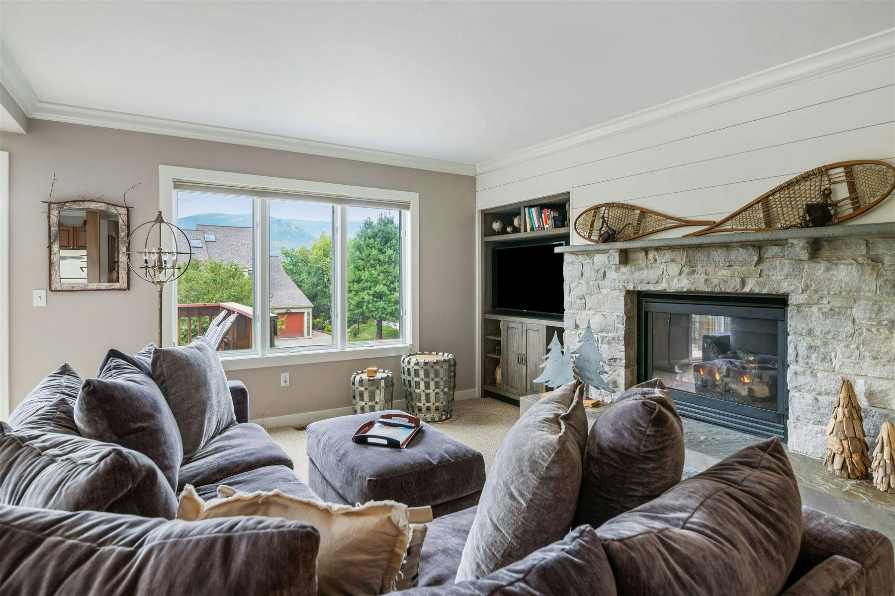 Living space at Stowe vacation rental home