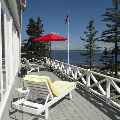 View from an oceanfront Maine vacation rental.