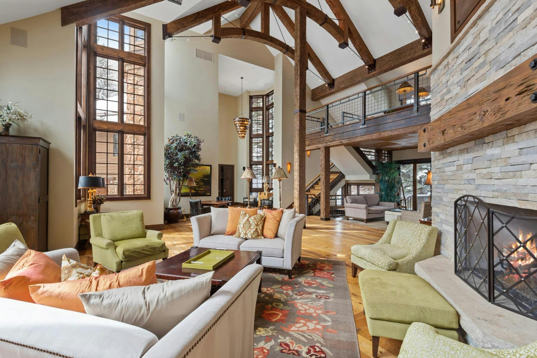 Inviting interior of a Vail Valley vacation home