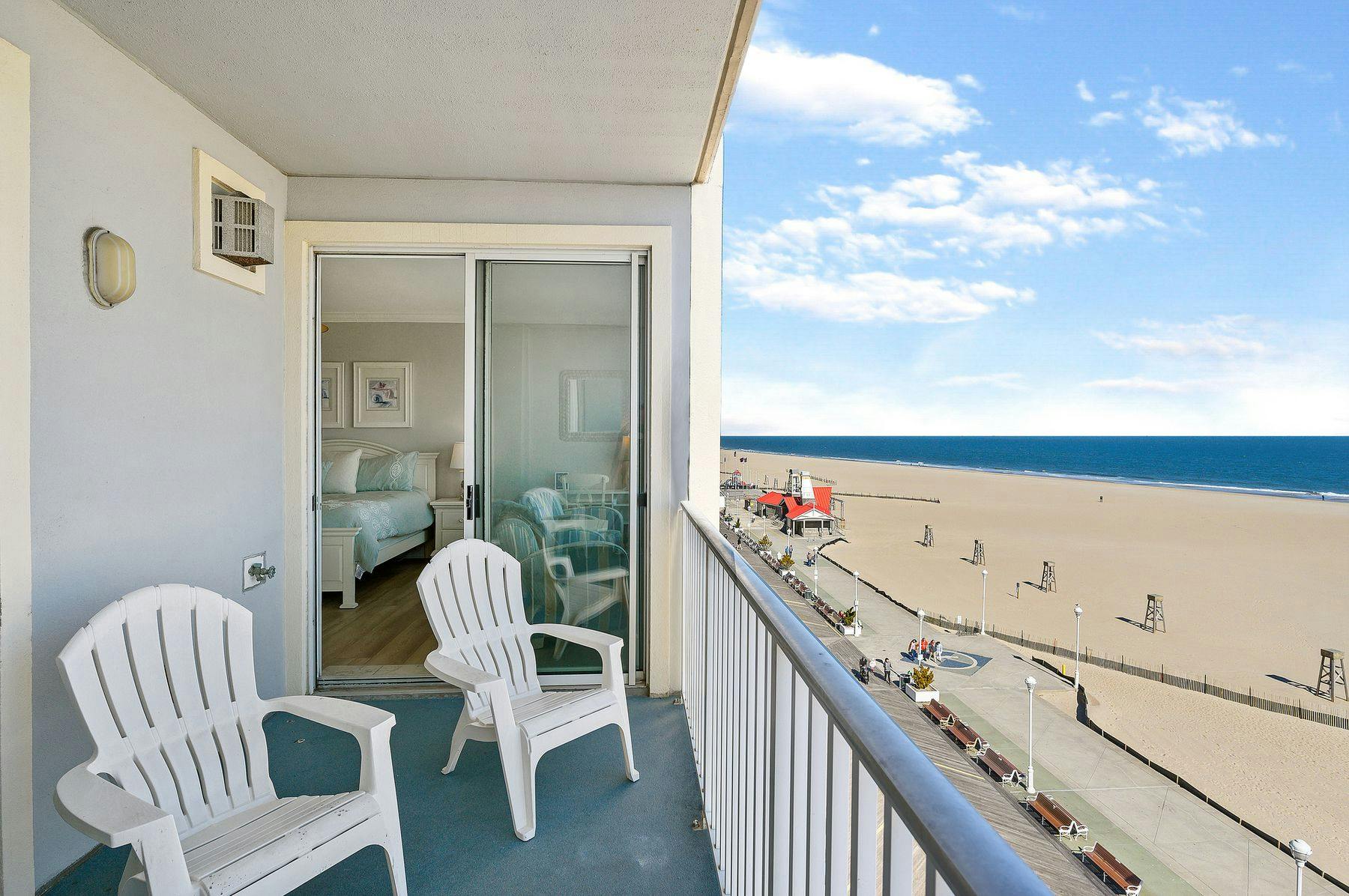 Oceanfront balcony views from Ocean City vacation rental