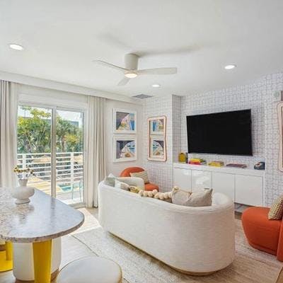 Living room in an Anna Maria Island vacation rental.