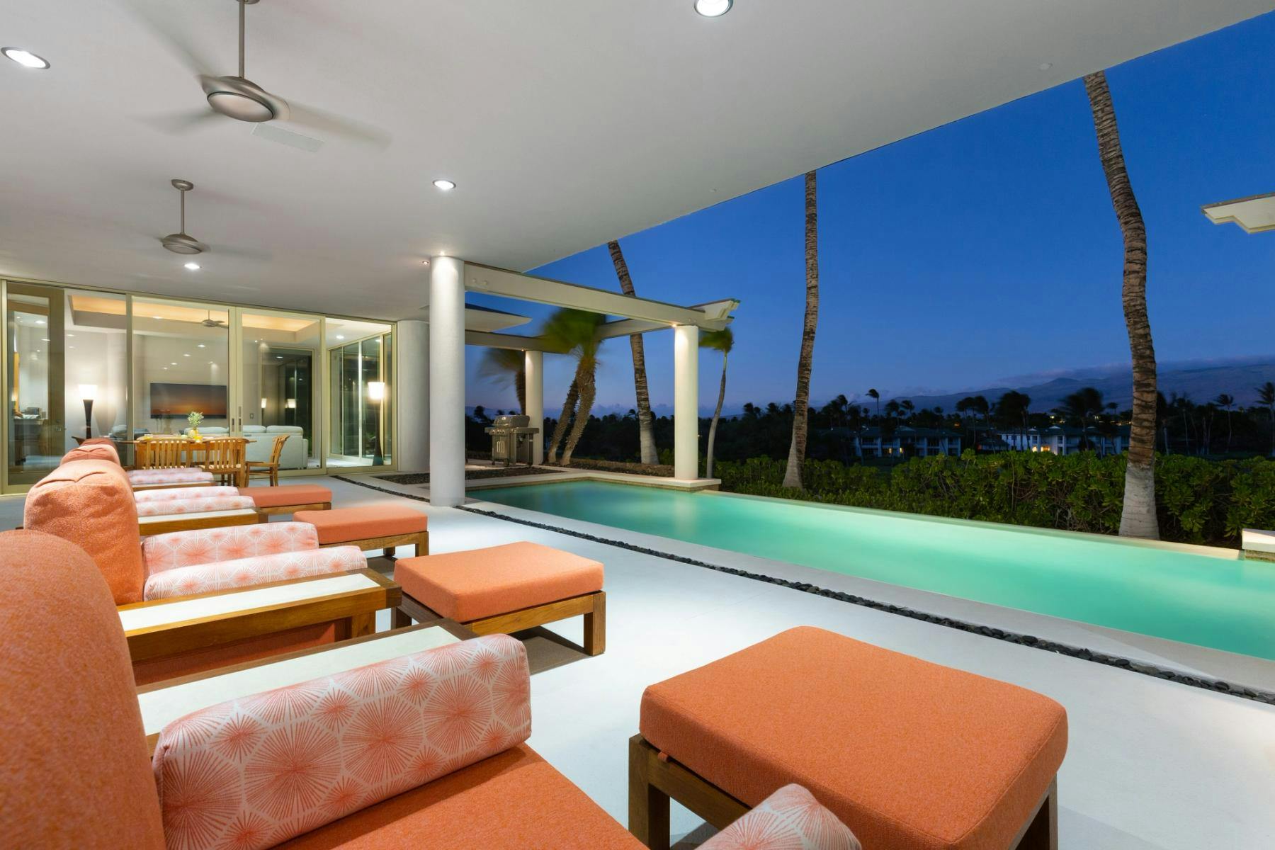 Poolside views from Hawaii vacation rental