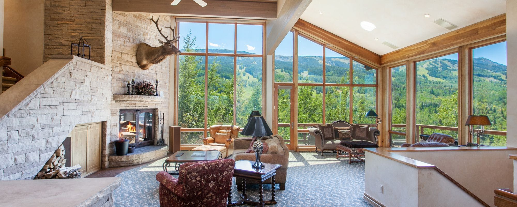 Spacious living space in a Snowmass Vacations vacation rental home
