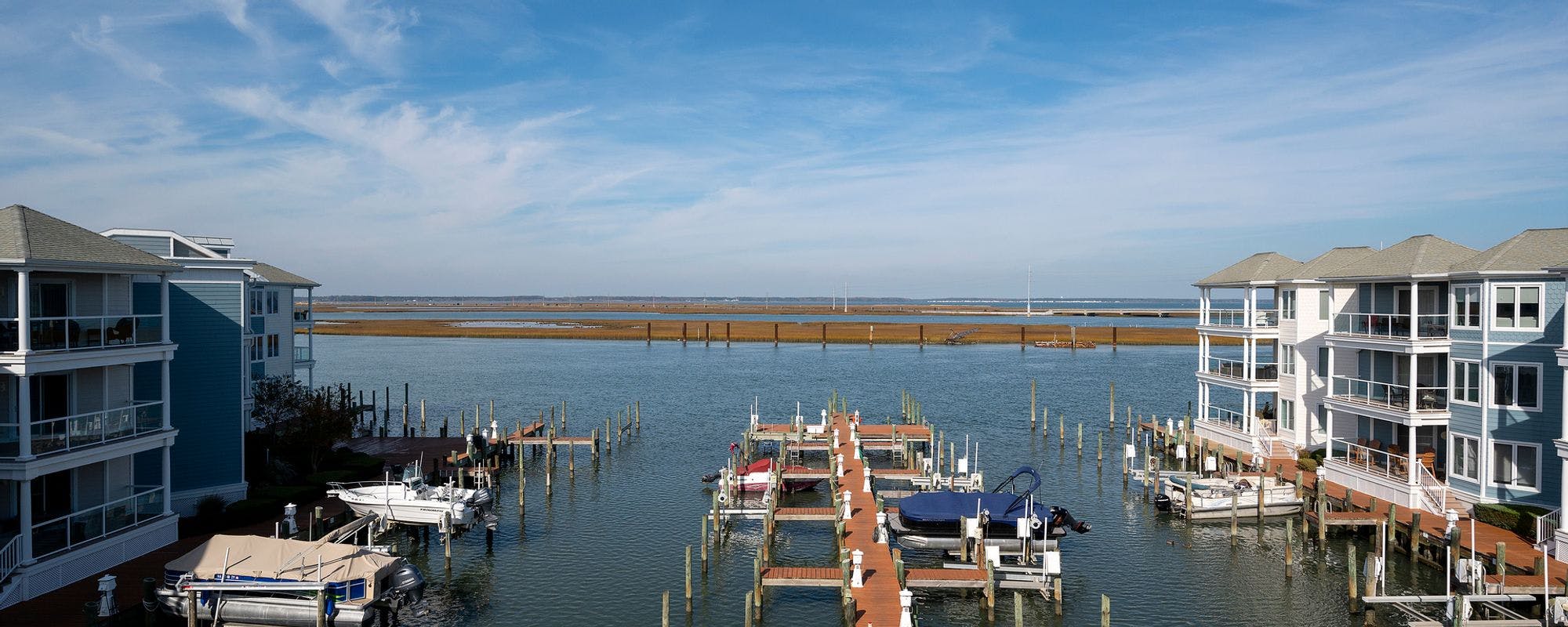 Harbourside views from a Chincoteague vacation rental