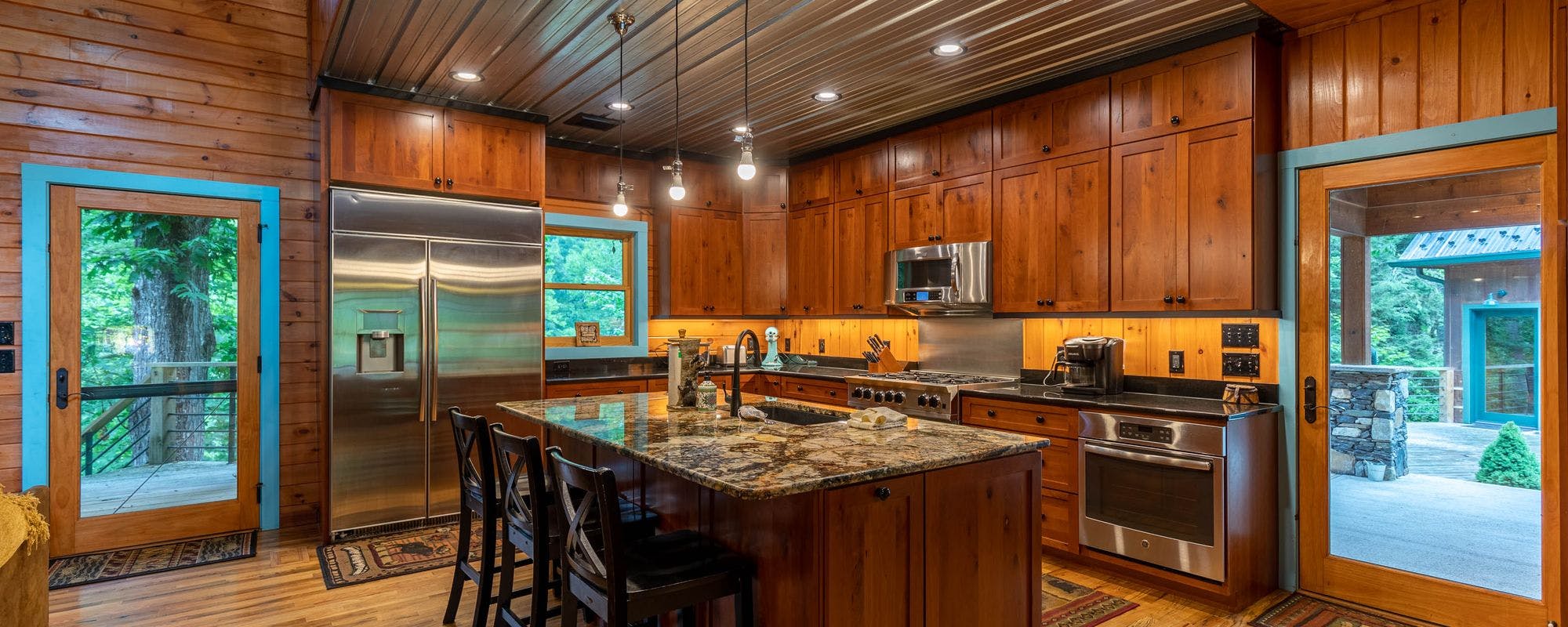 Luxury vacation rental kitchen in North Carolina mountains