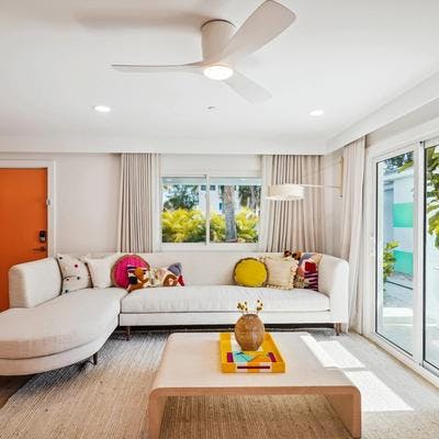 Bright living space in an Anna Maria Island vacation rental.