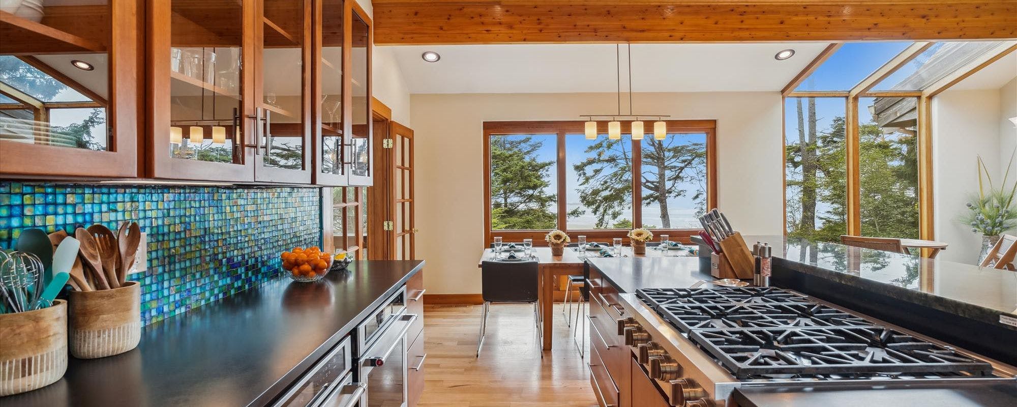 Modern kitchen at Oregon Coast vacation rental home