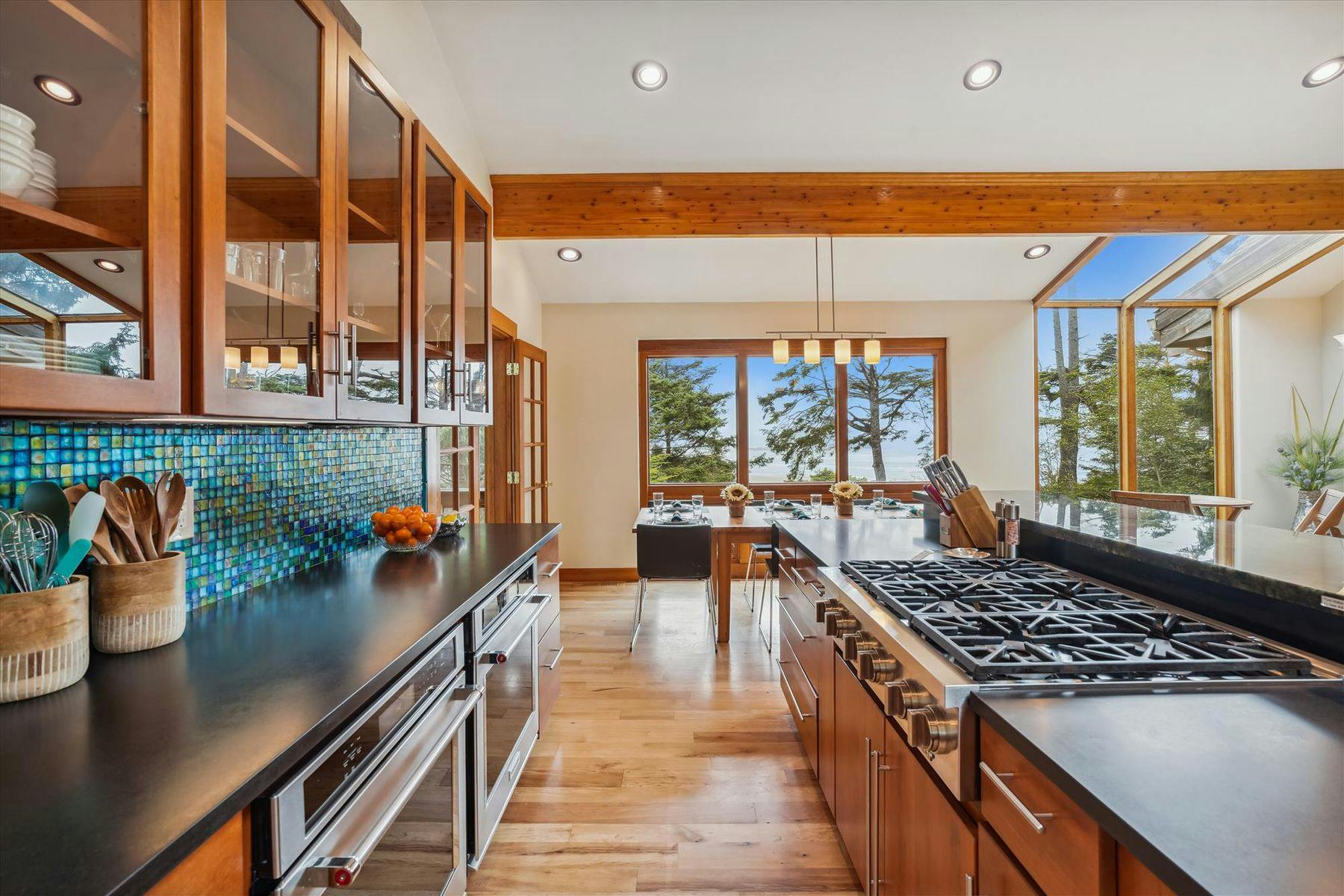 Modern kitchen at Oregon Coast vacation rental home