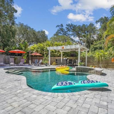 Private pool at a Sarasota vacation rental.