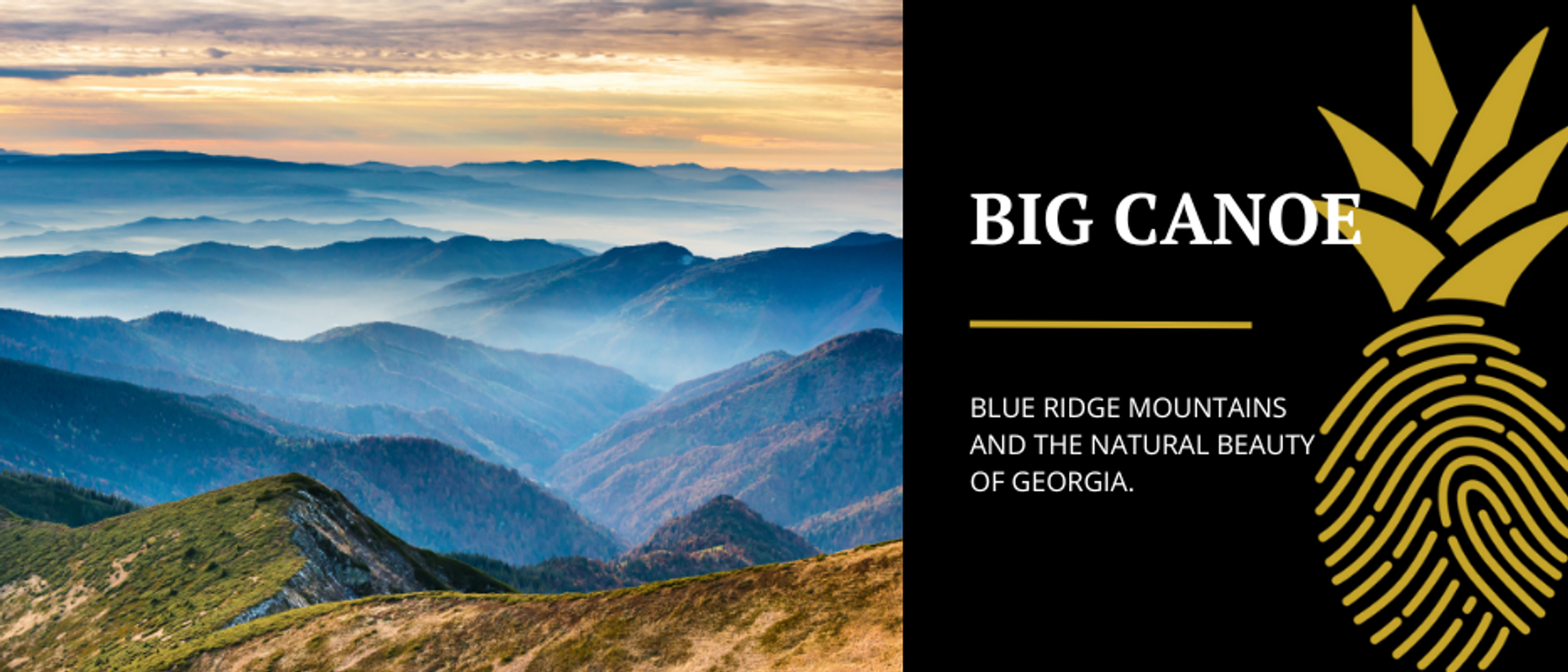 A view of the Blue Ridge Mountains and the natural beauty of Big Canoe