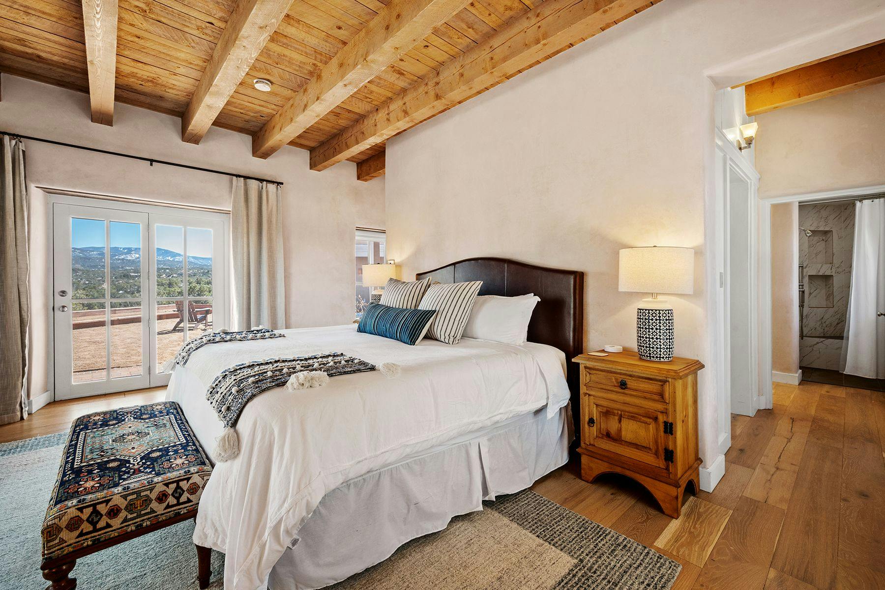 Beautiful bedroom in a Santa Fe vacation rental home