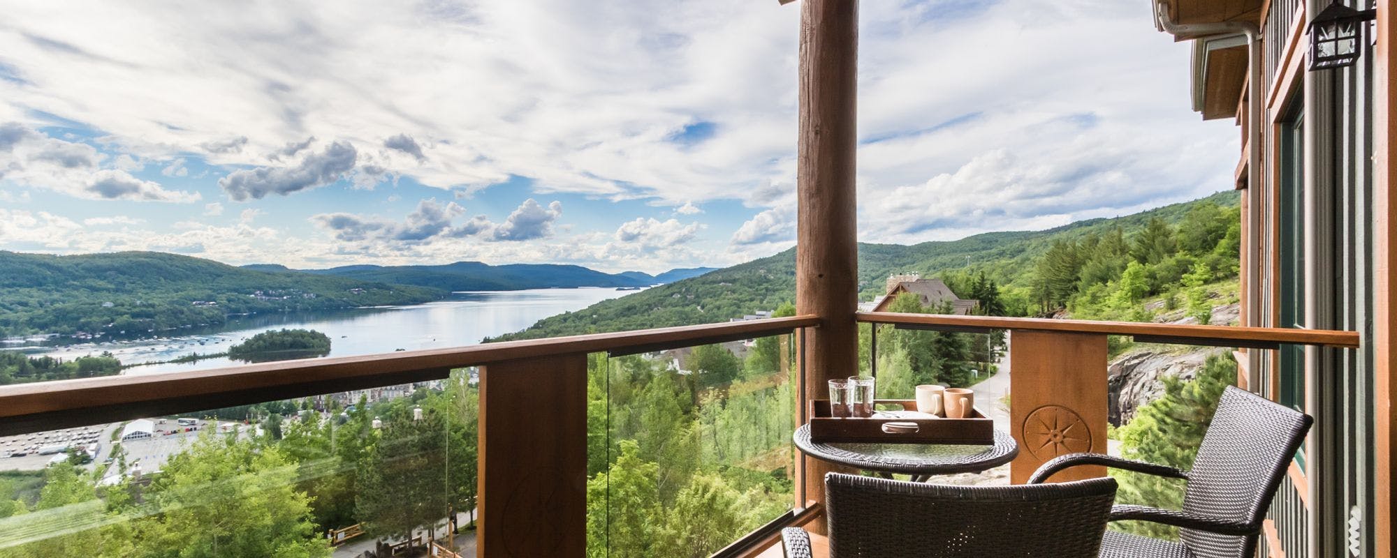 Balcony view from a Mont-Tremblant vacation rental