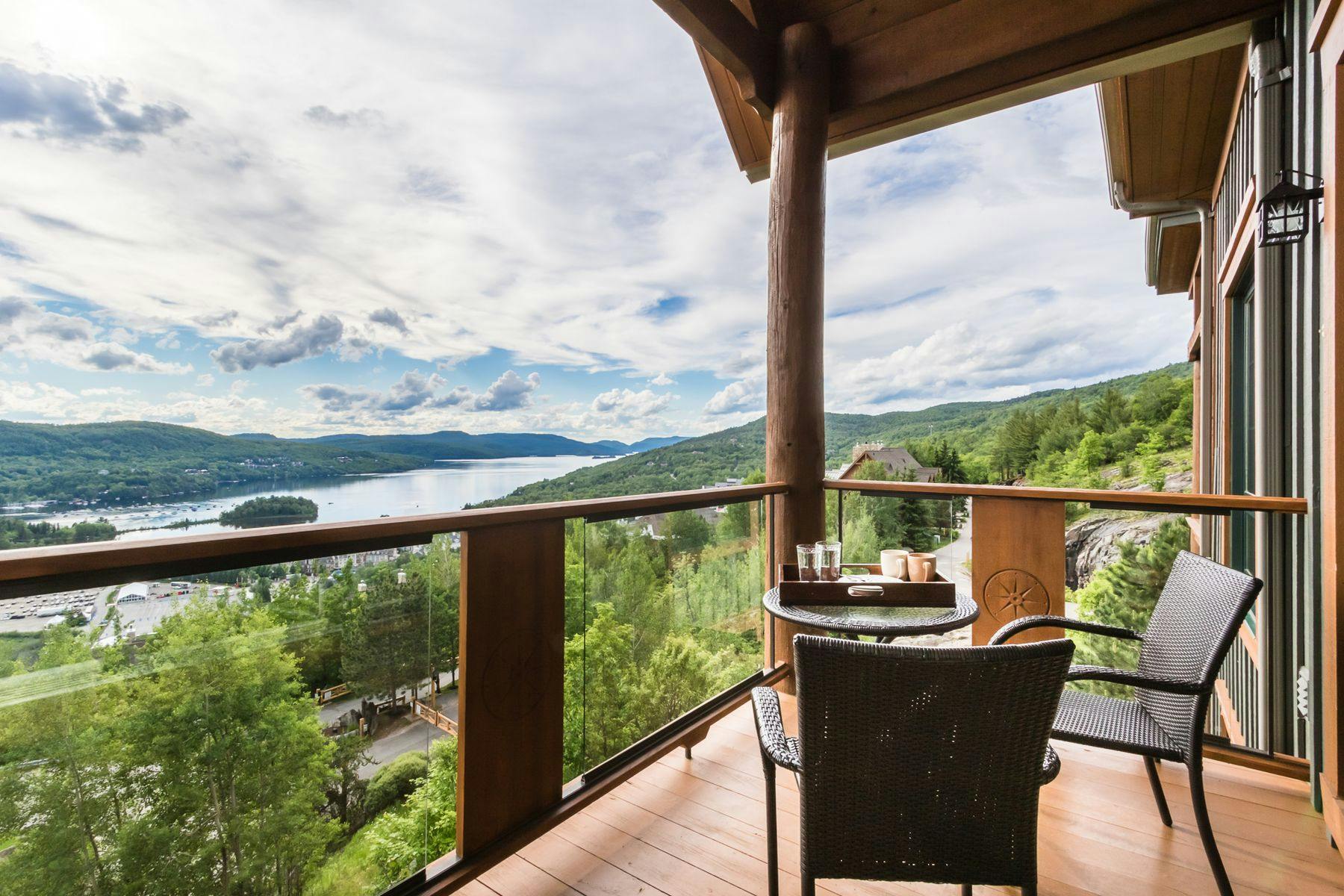 Balcony view from a Mont-Tremblant vacation rental