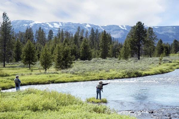 Fly fishing mountains