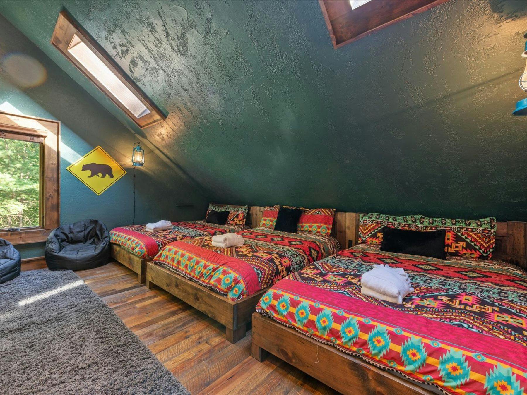 Vacation rental bedroom in Blue Ridge